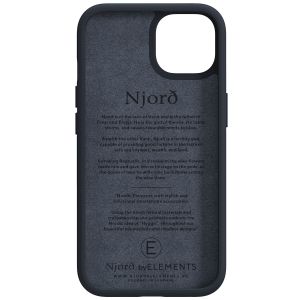 Njorð Collections Coque Salmon Leather MagSafe iPhone 13 - Dark Grey