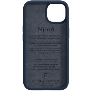 Njorð Collections Coque Salmon Leather MagSafe iPhone 13 - Petrol