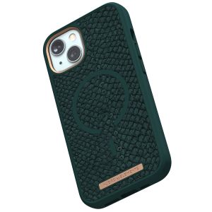 Njorð Collections Coque Salmon Leather MagSafe iPhone 13 - Dark Green