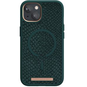 Njorð Collections Coque Salmon Leather MagSafe iPhone 13 - Dark Green