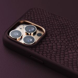 Njorð Collections Coque Salmon Leather MagSafe iPhone 14 - Rust