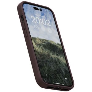 Njorð Collections Coque en cuir véritable iPhone 14 Pro - Brown