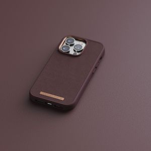 Njorð Collections Coque en cuir véritable iPhone 14 Pro - Brown
