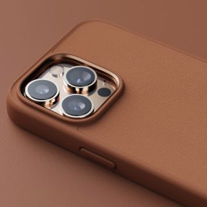 Njorð Collections Coque en cuir véritable iPhone 14 Pro Max - Cognac