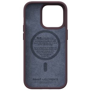 Njorð Collections Coque en cuir véritable MagSafe iPhone 14 Pro - Dark Brown