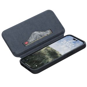 Njorð Collections Coque en cuir véritable MagSafe Wallet iPhone 14 Pro Max - Black