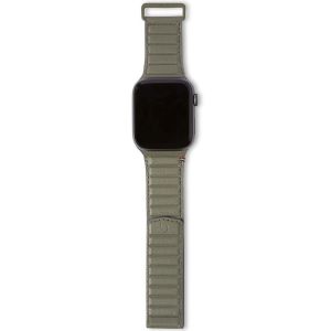 Decoded Bracelet en cuir véritable Magnet Strap Apple Watch Series 1-9 / SE - 38/40/41 mm - Olive