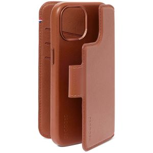 Decoded Portefeuille détachable 2 en 1 en cuir iPhone 15 - Brun