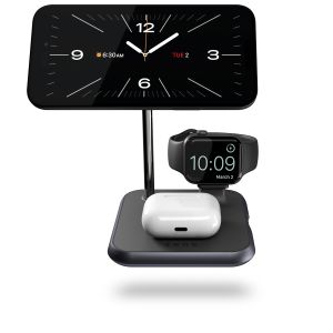 Zens Chargeur sans fil 4-en-1 magnétique + Watch - Chargeur sans fil pour iPhone, Apple Watch et AirPods
