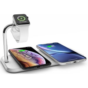 Zens Chargeur sans fil 2-en-1 Dual + Apple Watch - 10W - Blanc 
