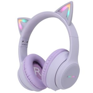 iMoshion Casque Bluetooth Enfants avec oreilles de chat - Casque pour  Kinder - Casque