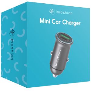 iMoshion ﻿Mini chargeur de voiture - 2 ports - USB-A Quick Charge - USB-C Power Delivery - 60 Watts - Noir