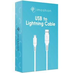 iMoshion ﻿Câble Lightning vers USB - Non MFi - Textile tressé - 3 mètre - Blanc