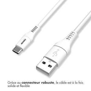 Accezz Câble USB-C vers USB - 0,2 mètres - Blanc