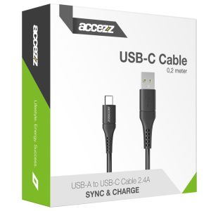 Accezz Câble USB-C vers USB - 0,2 mètres - Blanc