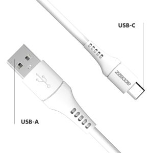 Accezz Câble USB-C vers USB - 1 mètre - Blanc