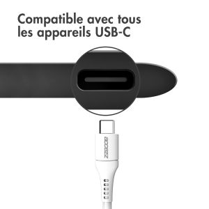 Accezz Câble USB-C vers USB - 1 mètre - Blanc