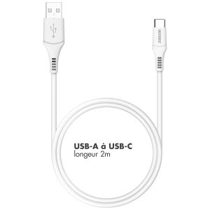 Accezz Câble USB-C vers USB - 2 mètres - Blanc