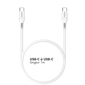Accezz Câble USB-C vers USB-C - 1 mètre - Blanc