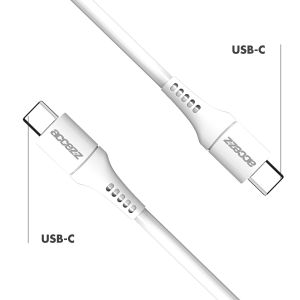 Accezz Câble USB-C vers USB-C - 2 mètres - Blanc