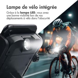 iMoshion Support de téléphone pour vélo avec powerbank - Support de téléphone vélo - Powerbank sans fil - 5 000 mAh - Noir