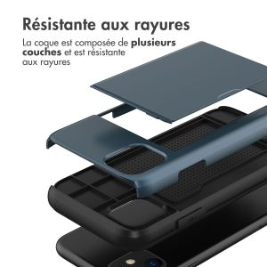 iMoshion Coque arrière avec porte-cartes iPhone 11 - Bleu foncé