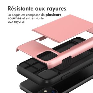 iMoshion Coque arrière avec porte-cartes iPhone 11 - Rose Dorée