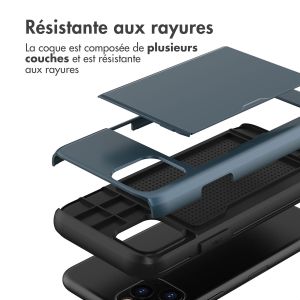 iMoshion Coque arrière avec porte-cartes iPhone 11 Pro - Bleu foncé