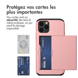 iMoshion Coque arrière avec porte-cartes iPhone 12 (Pro) - Rose Dorée
