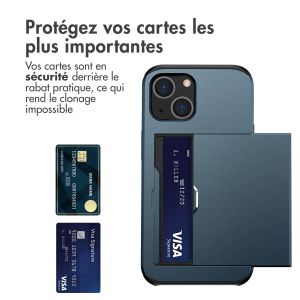 iMoshion Coque arrière avec porte-cartes iPhone 13 - Bleu foncé