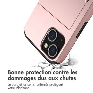 iMoshion Coque arrière avec porte-cartes iPhone 13  - Rose Dorée