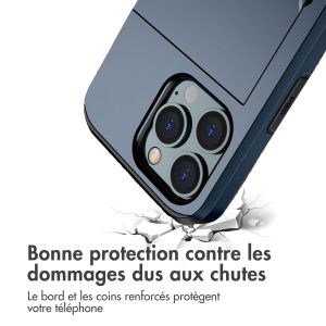 iMoshion Coque arrière avec porte-cartes iPhone 14 Pro - Bleu foncé