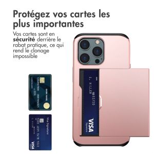 iMoshion Coque arrière avec porte-cartes iPhone 14 Pro - Rose Dorée