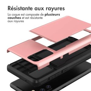 iMoshion Coque arrière avec porte-cartes Samsung Galaxy S20 FE - Rose Dorée