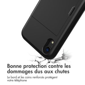 iMoshion Coque arrière avec porte-cartes iPhone Xr - Noir