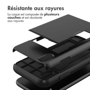 iMoshion Coque arrière avec porte-cartes iPhone Xr - Noir
