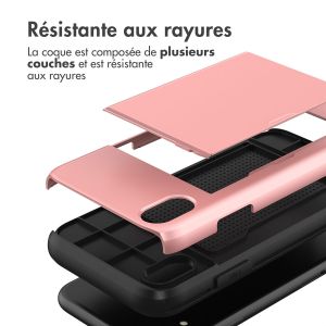 iMoshion Coque arrière avec porte-cartes iPhone Xr - Rose Dorée