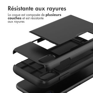 iMoshion Coque arrière avec porte-cartes iPhone Xs / X - Noir