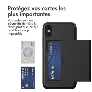 iMoshion Coque arrière avec porte-cartes iPhone Xs / X - Noir