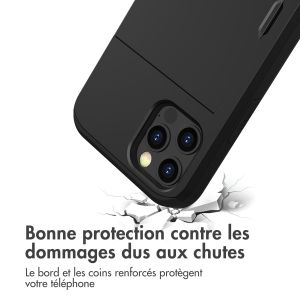 iMoshion Coque arrière avec porte-cartes iPhone 12 Pro Max - Noir