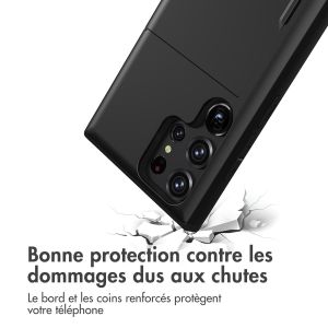 iMoshion Coque arrière avec porte-cartes Samsung Galaxy S22 Ultra - Noir