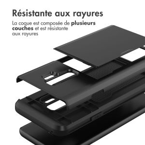 iMoshion Coque arrière avec porte-cartes Samsung Galaxy S9 Plus - Noir