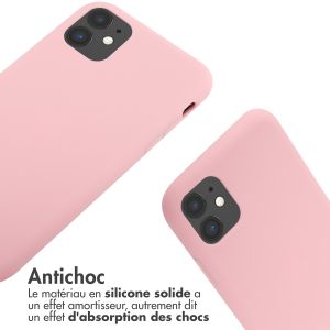 iMoshion ﻿Coque en silicone avec cordon iPhone 11 - Rose