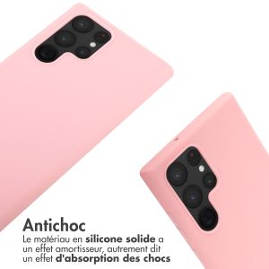 iMoshion ﻿Coque en silicone avec cordon Samsung Galaxy S22 Ultra - Rose