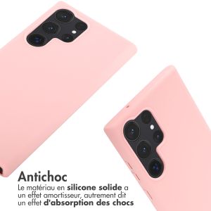 iMoshion ﻿Coque en silicone avec cordon Samsung Galaxy S23 Ultra - Rose