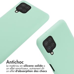 iMoshion ﻿Coque en silicone avec cordon Samsung Galaxy A12 - Menthe verte