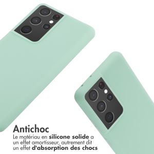 iMoshion ﻿Coque en silicone avec cordon Samsung Galaxy S21 Ultra - Menthe verte