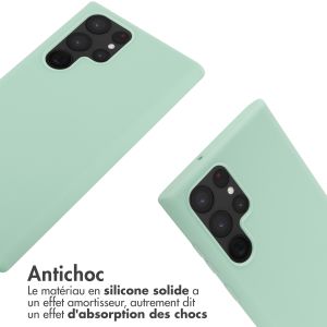 iMoshion ﻿Coque en silicone avec cordon Samsung Galaxy S22 Ultra - Menthe verte