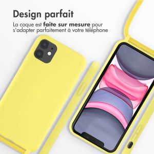 iMoshion ﻿Coque en silicone avec cordon iPhone 11 - Jaune