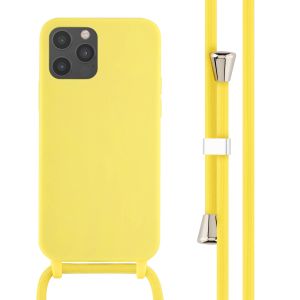 iMoshion ﻿Coque en silicone avec cordon iPhone 12 (Pro) - Jaune